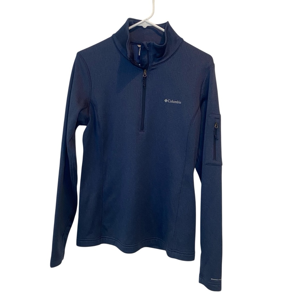 Columbia Omniwick ‎Blue Pullover sweater 3/4 zip women's M Fall Hiking Outdoor
